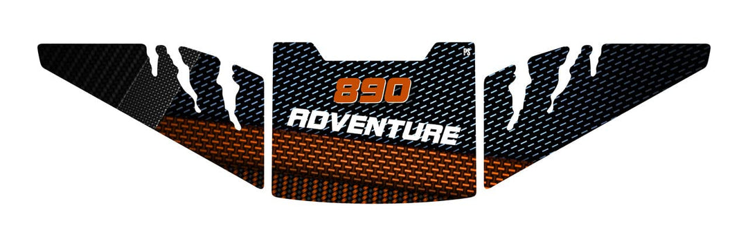 Aufkleber mit 3D-Effekt, Tankschutz aus Harz, kompatibel mit PS KTM 890 Adventure - Tankpad und Seit