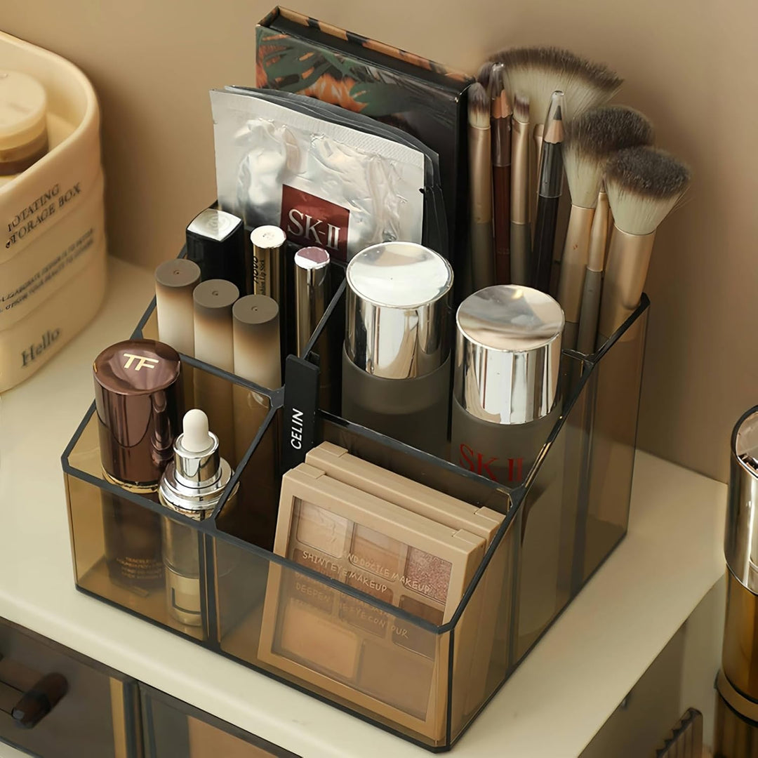 Make Up Organizer, Kosmetik Organizer mit 5 Fächer, Acryl Bad Organizer, Make up pinsel organizer, S