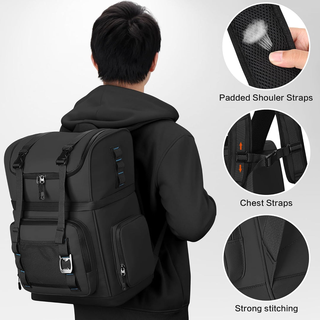 Grosser Kühlrucksack für Herren & Damen, Doppellagiger Kühltasche Rucksack Wasserdichter Isolierter
