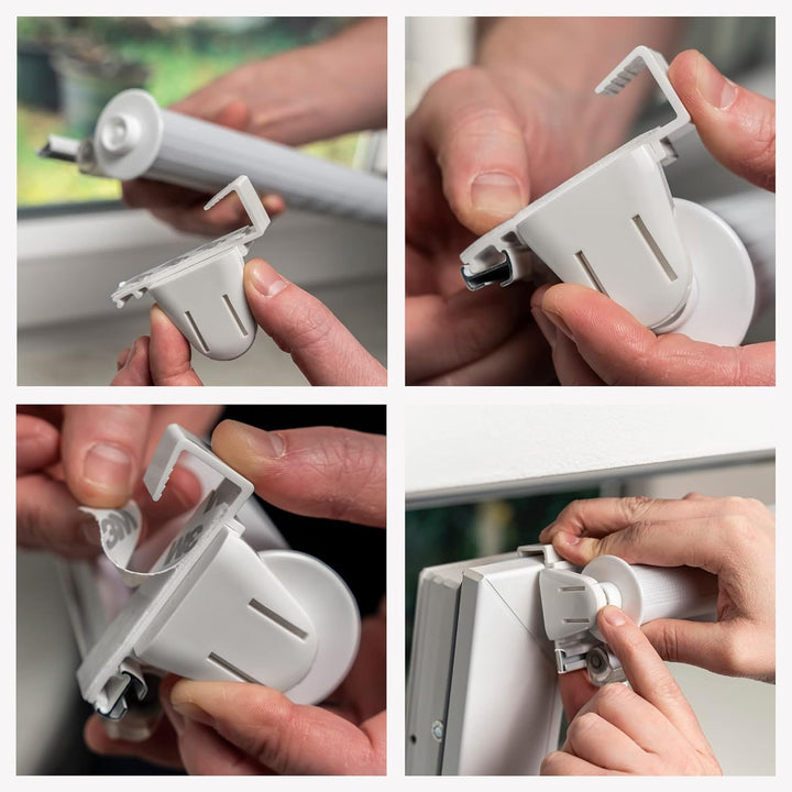 Victoria M. Doppelrollo Klemmfix Duo-Rollo Klemmmontage ohne Bohren für Fenster und Tür Lichtdurchlä