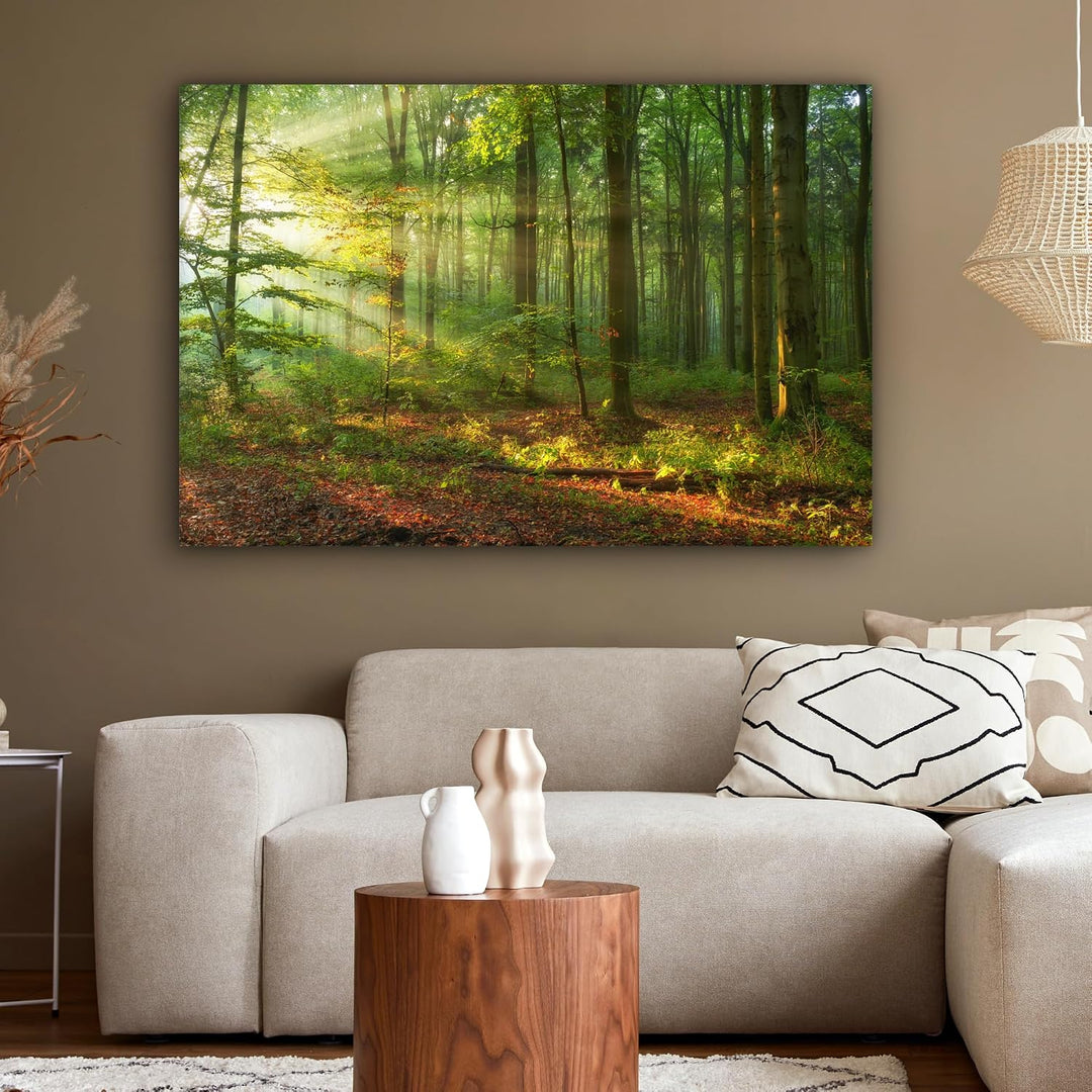 MuchoWow© Bild auf Leinwand Gross 120x80 cm XXL Schlafzimmer Bilder Wand Deko Wohnzimmer Modern Wand