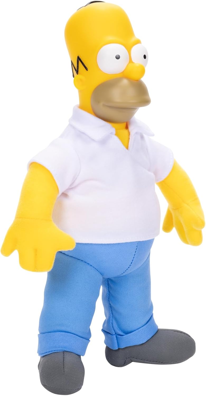 JAKKS Pacific Der Simpsons-Homer-Plüsch, 25 cm, offiziell lizenziert, weicher Plüsch-Homer mit gefor