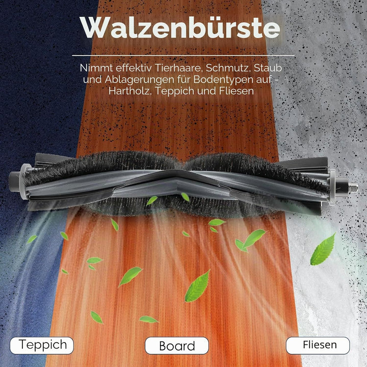 (3 Stück) Rollenbürsten kompatibel mit ECOVACS DEEBOT X2 Omni / X2 Pro / X2 Roboterstaubsauger, Haup