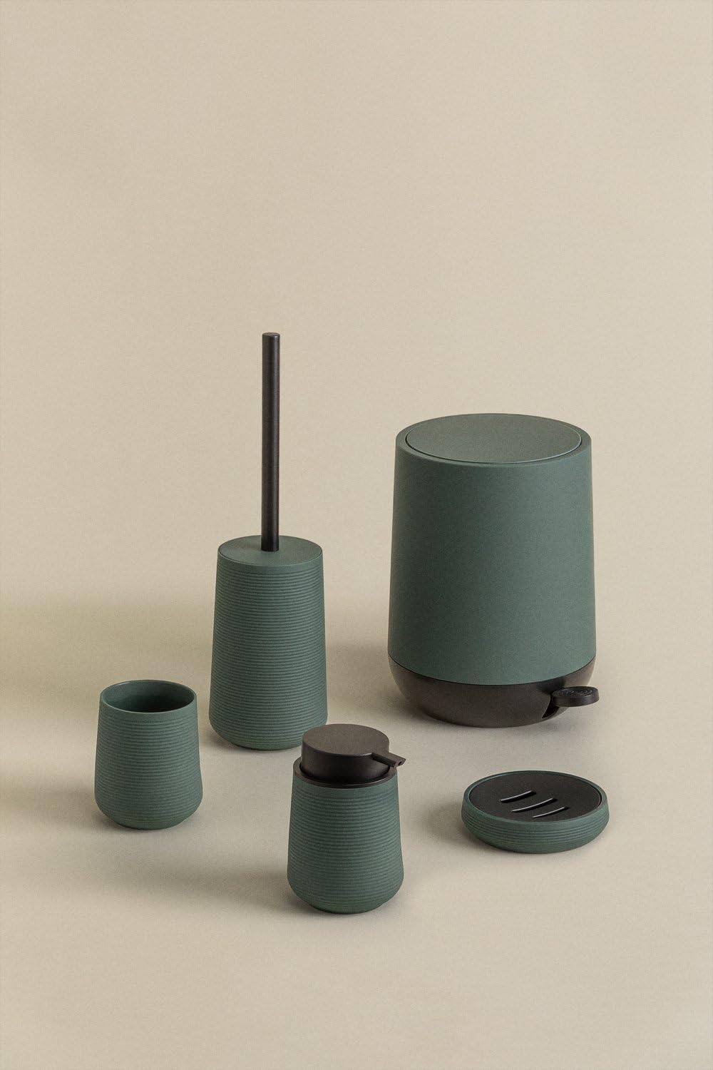 SKLUM Vesey Mülleimer mit Deckel und Pedal - Grün Éter, Grün Éter
