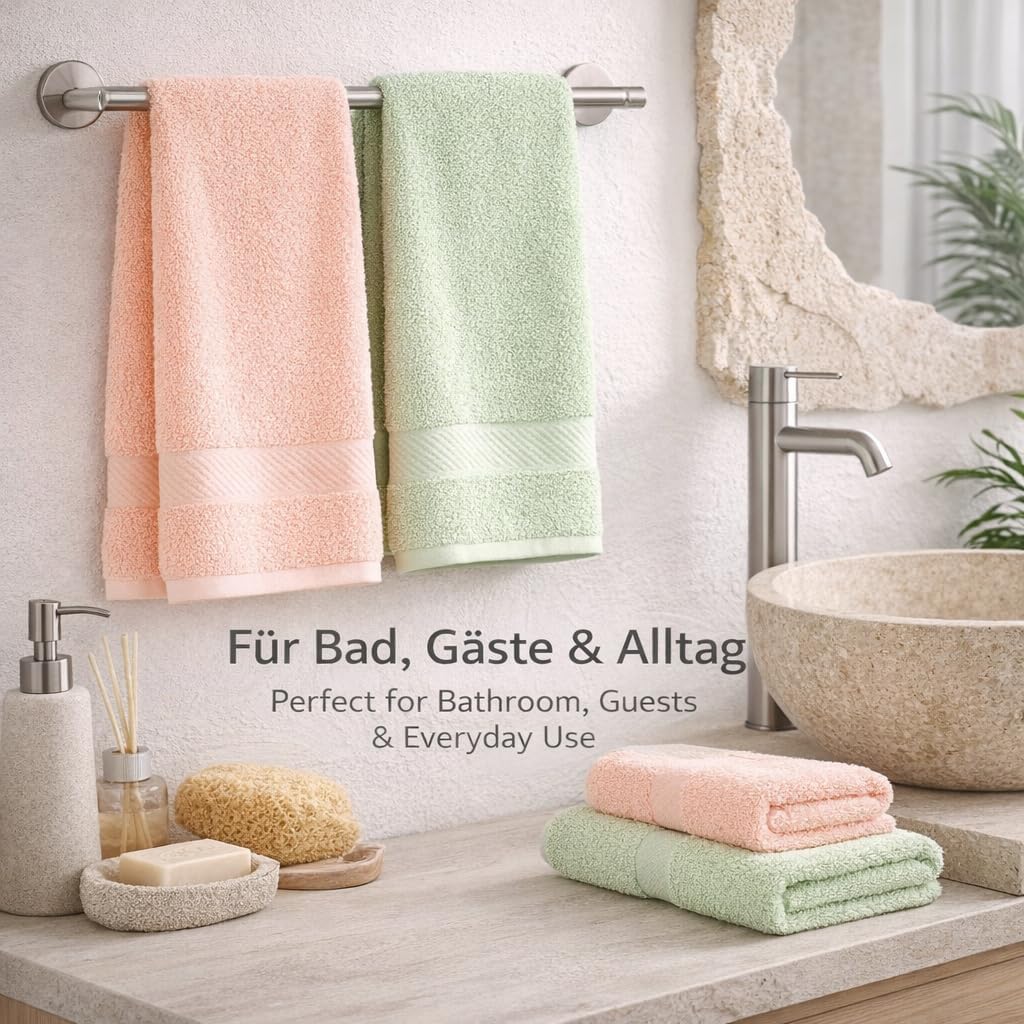 Betz Handtuch 6er Pack Handtücher Set Palermo Grösse 50x100 cm 100% Baumwolle - gut trocknend, leich