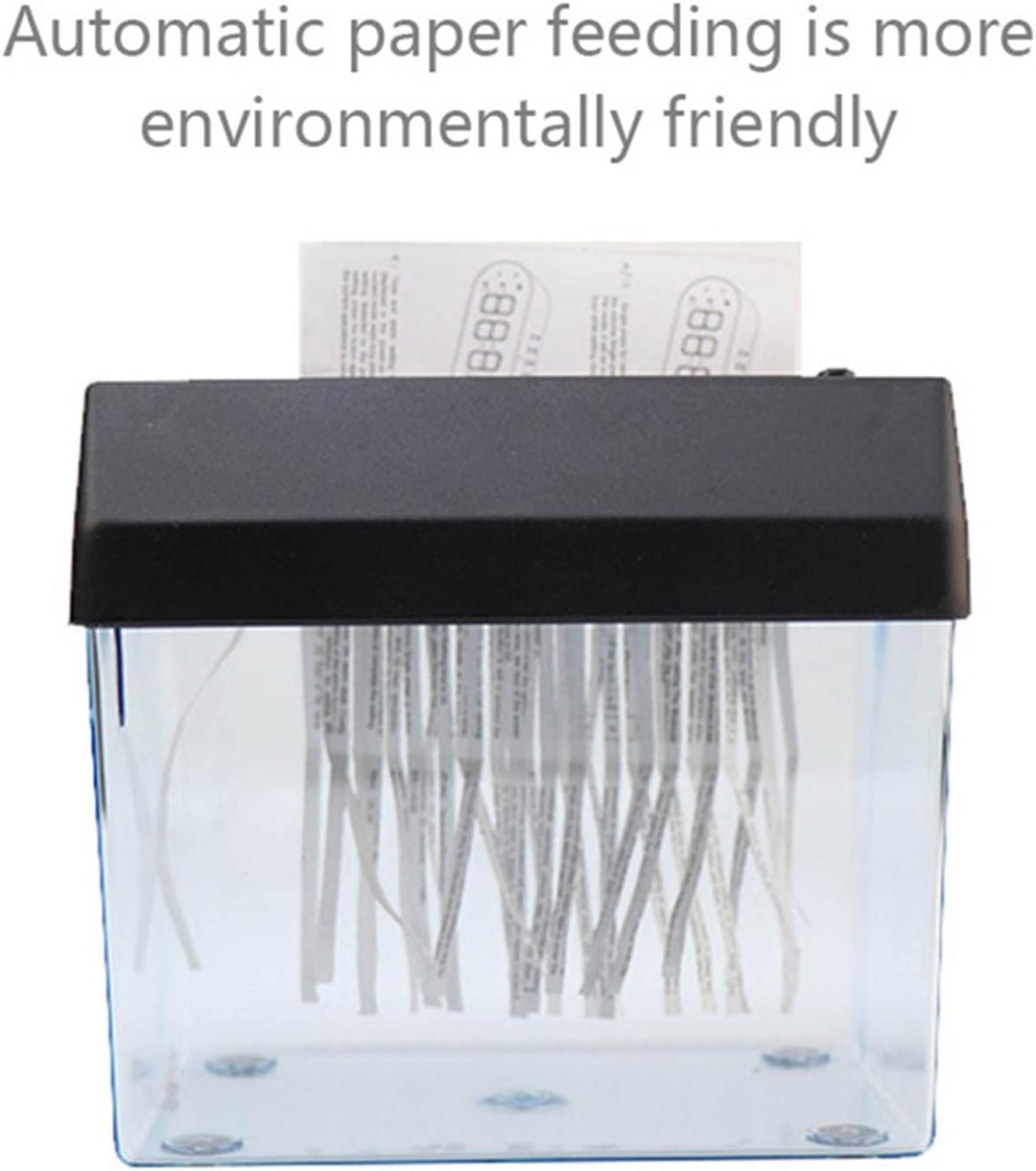 Buachois USB-Aktenvernichter, Universelle Tragbare Mini-Elektro-Akku-Papierschneidemaschine Für Doku