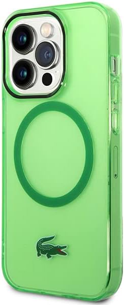 Lacoste LCHMP14XULON Hülle für iPhone 14 Pro Max 6.7" Grün hardcase Transparent