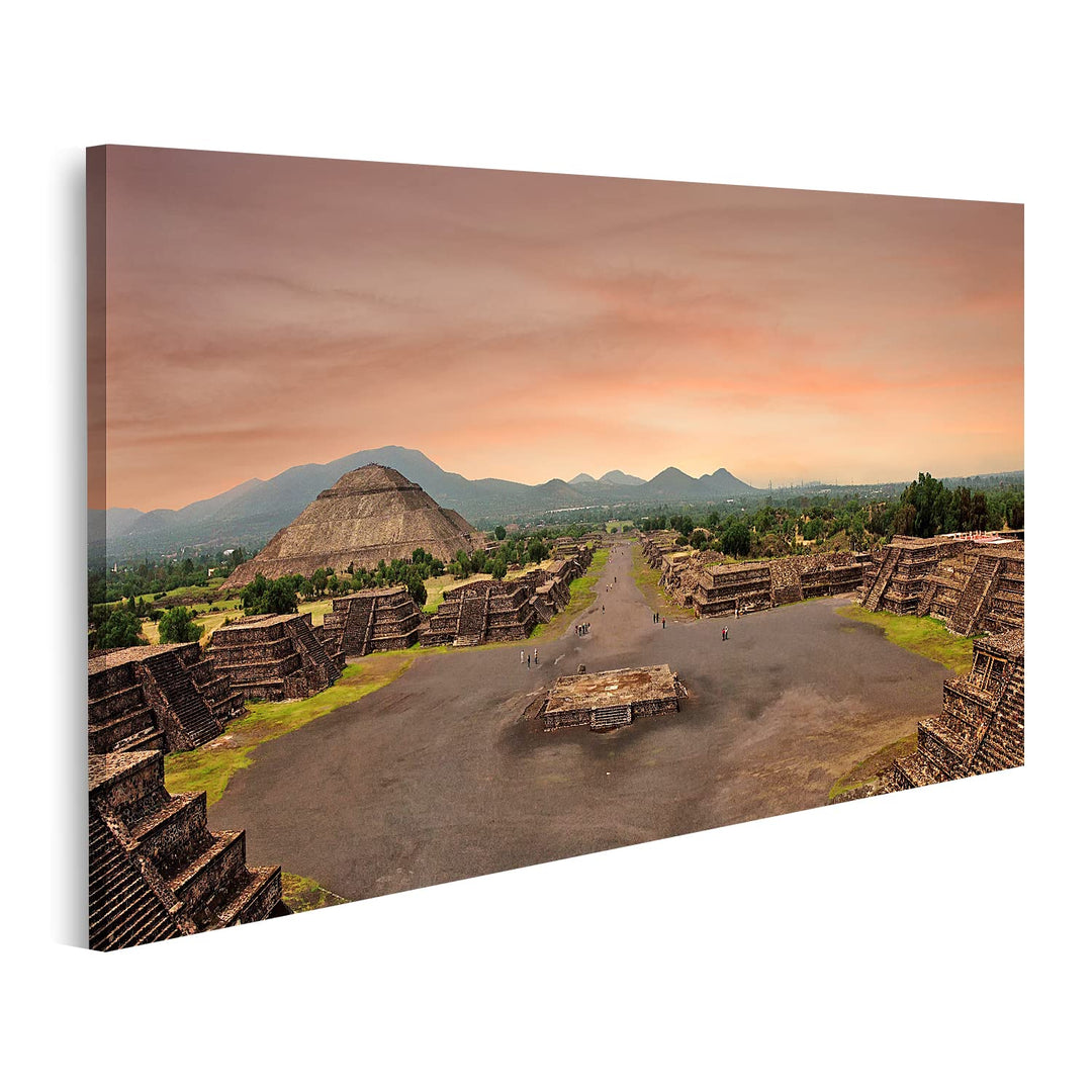 islandburner Bild auf Leinwand Blick Von Der Pyramide Des Mondes In Der Antiken Maya Stadt Teotihuac