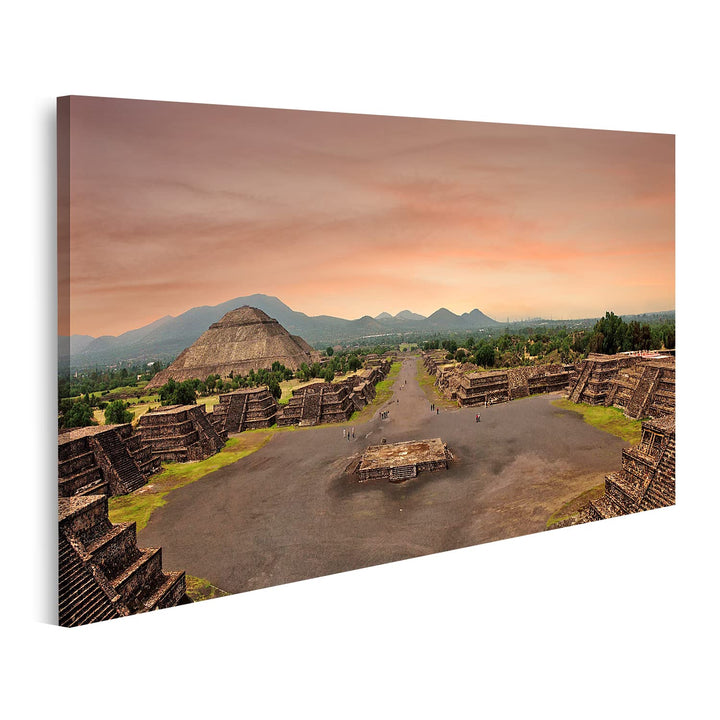 islandburner Bild auf Leinwand Blick Von Der Pyramide Des Mondes In Der Antiken Maya Stadt Teotihuac