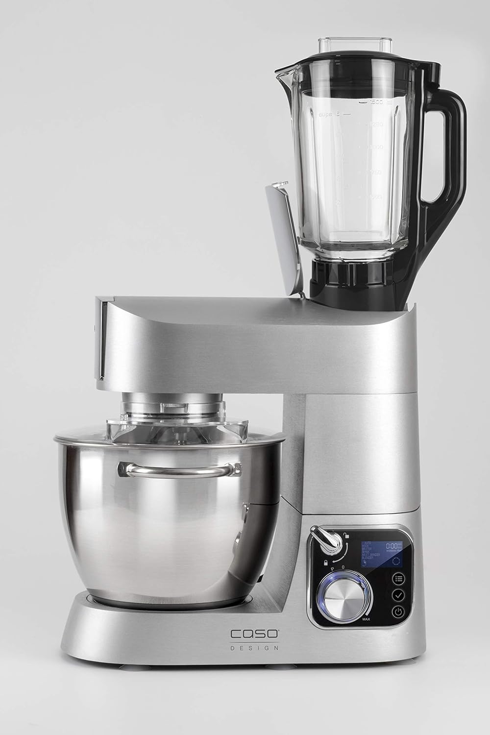 CASO KM 1200 Chef - Design Küchenmaschine, Aluminiumgehäuse, Kapazität 6 Liter, 8 Geschwindigkeitsst