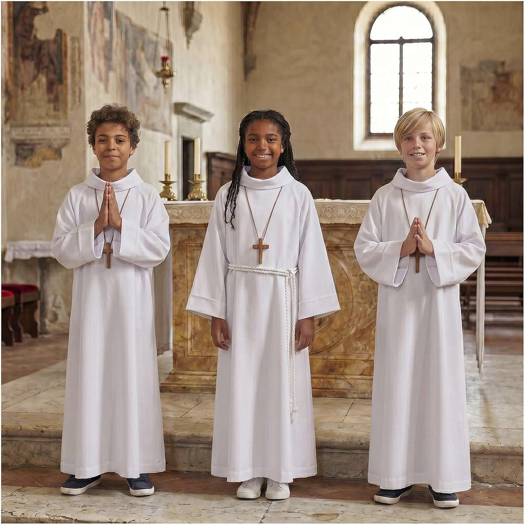 Holyart Erstkommunionalbe Weiss 105 cm (41.5 inc.), 105 cm (41.5 inc.)