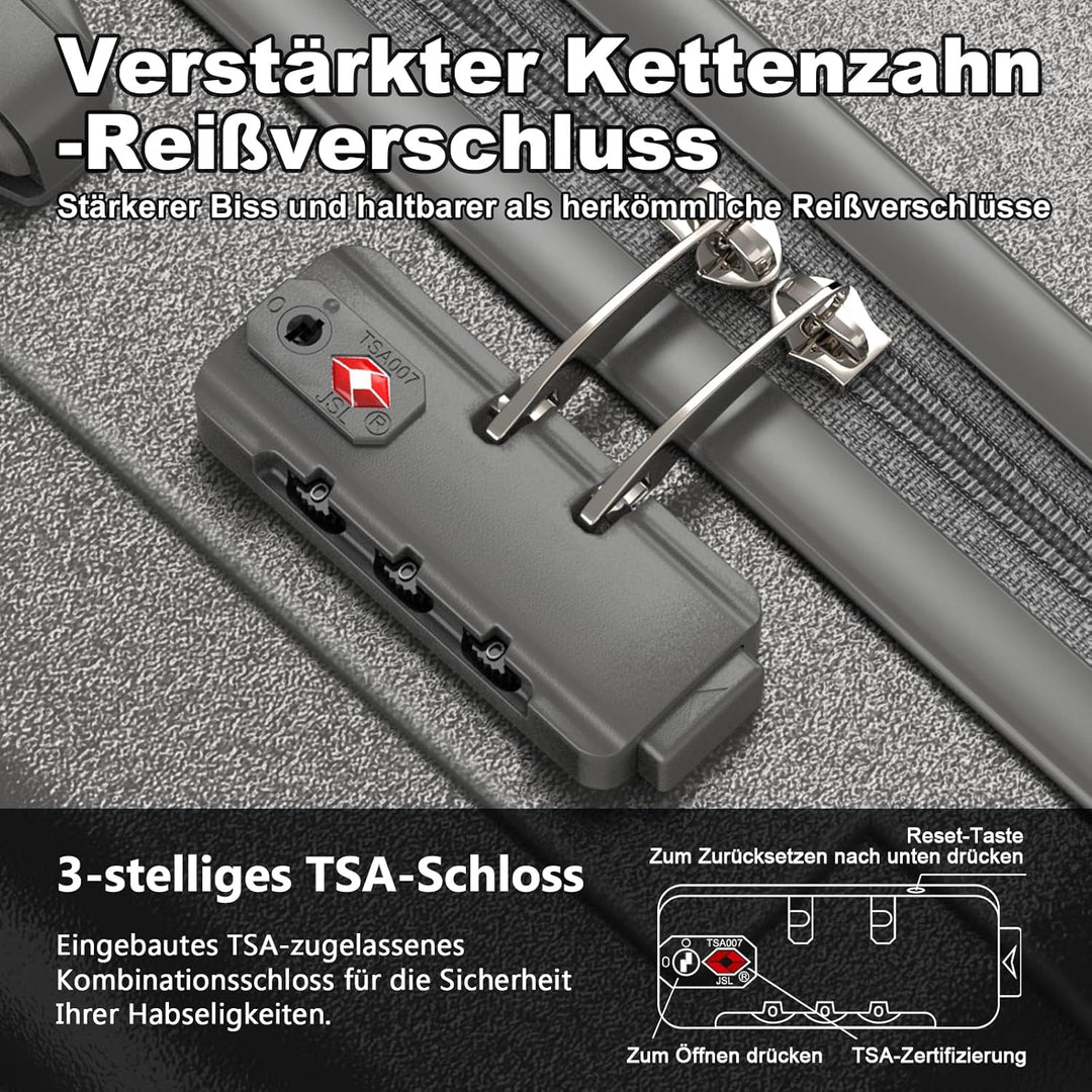 Joyway Kofferset 6tlg Hartschale Leicht mit 4 Rollen und TSA-Schloss Der Gepäcksets Enthält 1 Multif