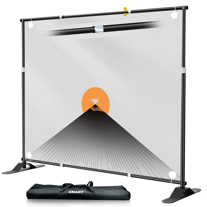 EMART Banner Ständer 3 x 3 m, Verstellbarer Hintergrund Ständer, Foto Hintergrundständer für Studio,