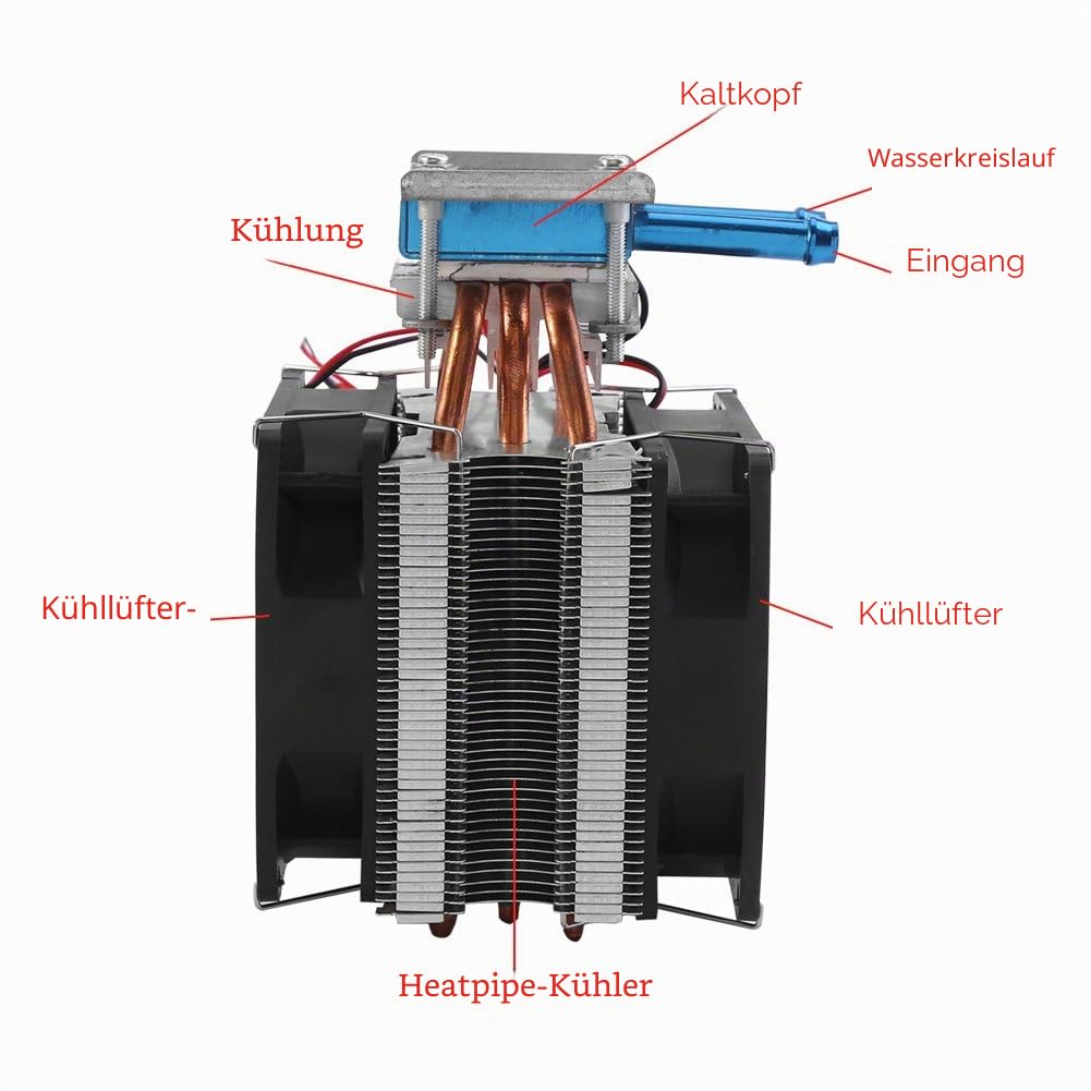 12V Halbleiter Kälte Kühler Thermoelektrische Peltier Wasserkühlung DIY Gerät mit