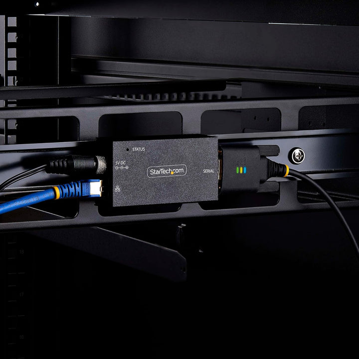 StarTech.com 1-Port Seriell auf Ethernet Adapter, Serial TCP IP Server, Wand/DIN Montage, RS232 Ethe