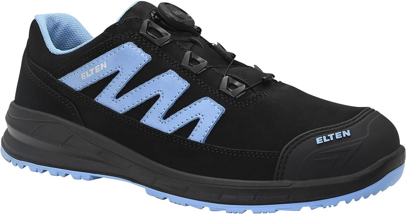 ELTEN Sicherheitsschuhe Marten XXSports Pro BOA Black-Blue Low ESD S3, Damen und Herren, Leder, Stah