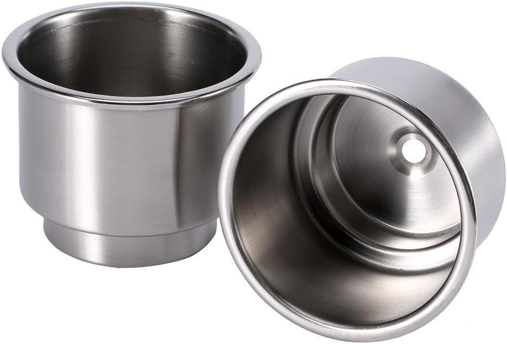 Keenso Auto Getränkehalter, 2 Stk Universal Perforierter Edelstahl Getränkehalter 10.5cm+9.5cm Geträ