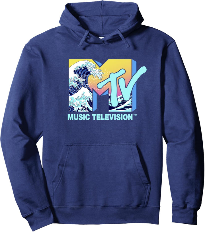 MTV Music Television Wave Logo Fill Pullover Hoodie