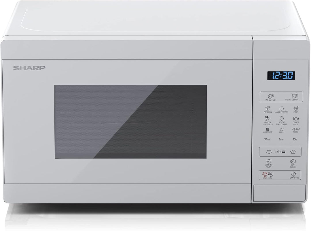 SHARP MG02E-C Mikrowelle mit Grill (Mikrowelle: 800W, Grill: 1000W, 11 Leistungsstufen, Auftaufunkti