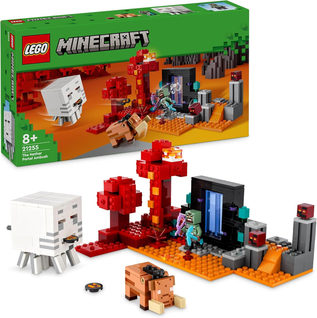 LEGO Minecraft Das Froschhaus, Spielzeug-Haus mit Figuren inkl. Zombie & Minecraft Hinterhalt am Net