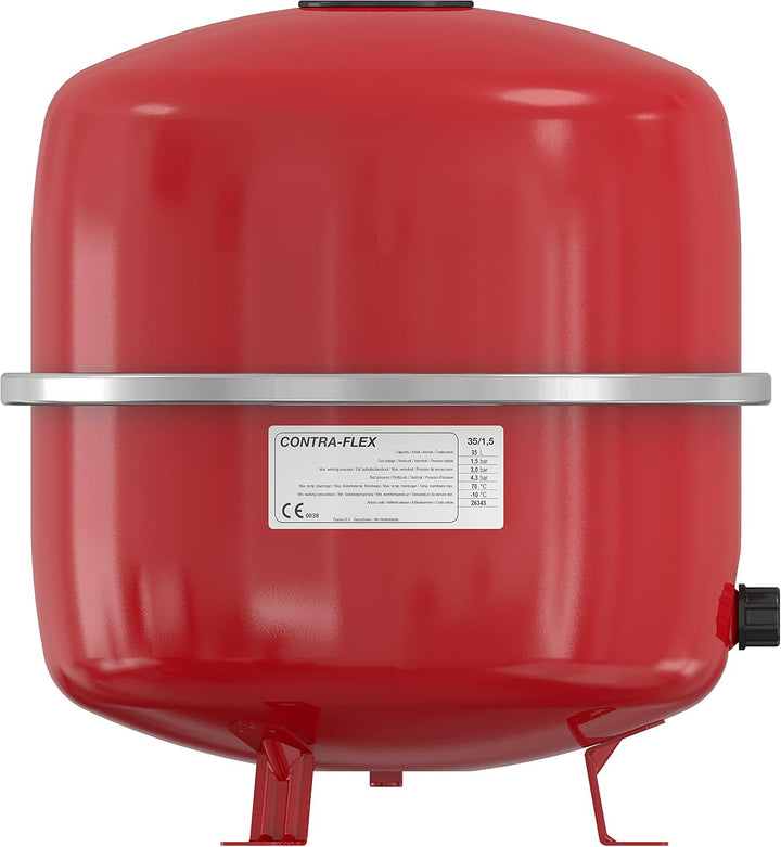 Flamco Contraflex Ausdehnungsgefäss - 35 Litres / 1.5 [3bar] - Rot - Für geschlossene Kreislauf- und