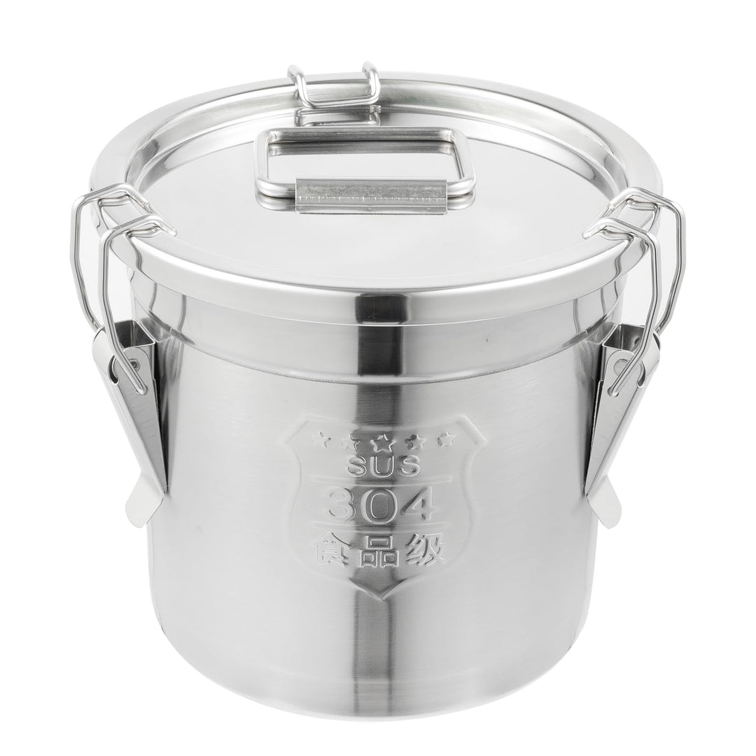 Apriltop 304 Edelstahl Luftdicht Vorratsbehälter mit luftdichtem Deckel, 6L Grosse Metall Lebensmitt