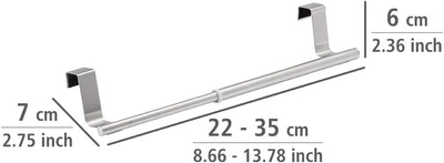 WENKO Handtuchstange Teleskop, ausziehbarer Handtuchhalter für Küche und Badezimmer, zum Einhängen a