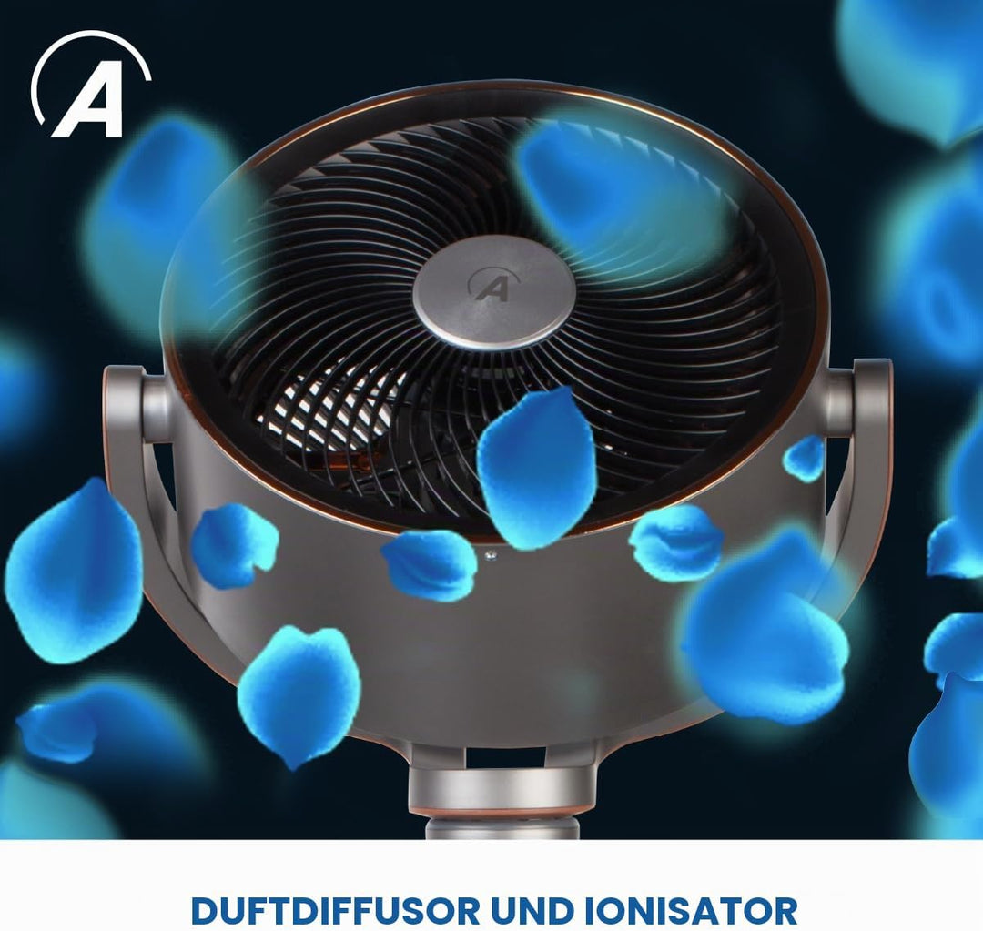 Ardes - AR5CIR02 LUMIA Luftumwälzer, 7 Flügel, automatische 3D-Oszillation, LED-Licht, einstellbare