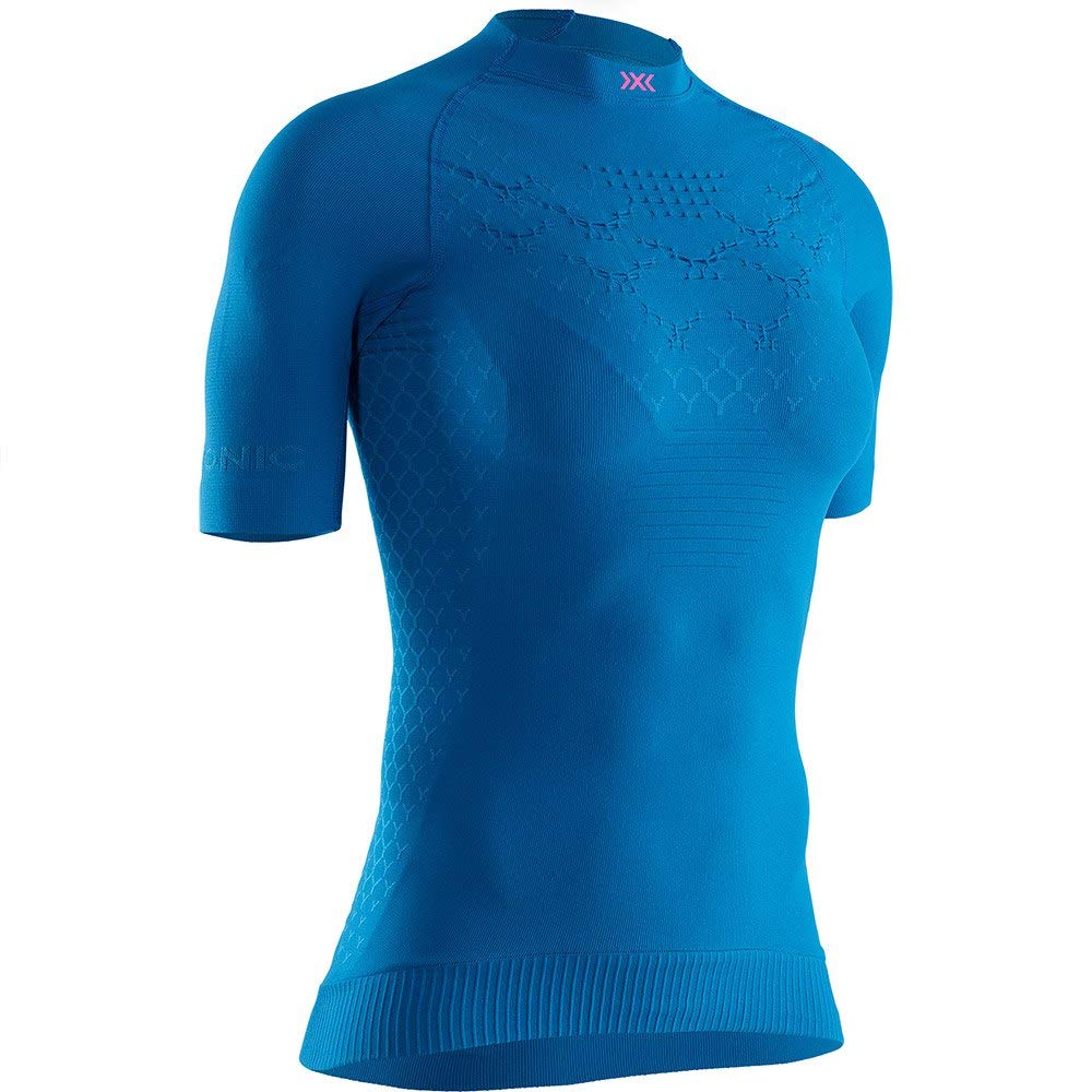 X-BIONIC Twyce T-Shirt A004 Teal Blue/Neon Flamingo L
