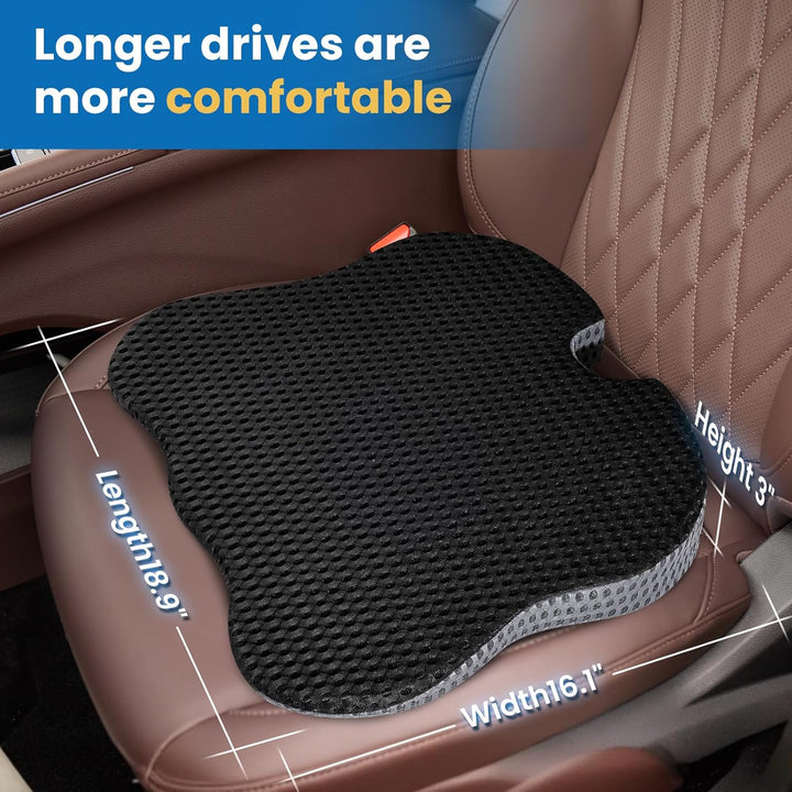 Autositzkissen Sitzkissen für Auto Booster Kissen Atmungsaktive Autositzkissen für langes Fahren (sc