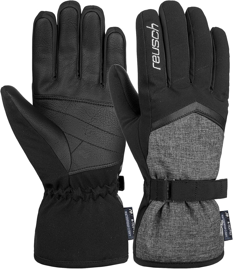 Reusch Damen Handschuhe Moni R-tex Xt Warm, Wasserdicht, Atmungsaktiv 7.5 schwarz / grau, 7.5 schwar