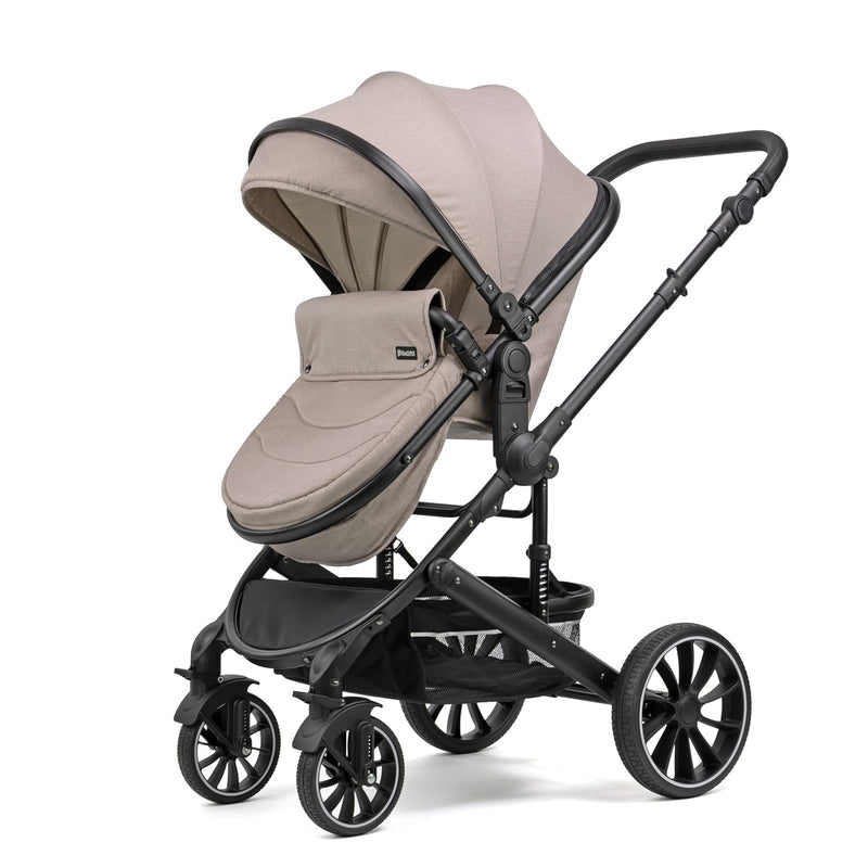 Pixini Neyla Kombi Kinderwagen mit Stoffwanne/Buggy/Wickeltasche/Getränkehalter/Regenplane/Mückennet