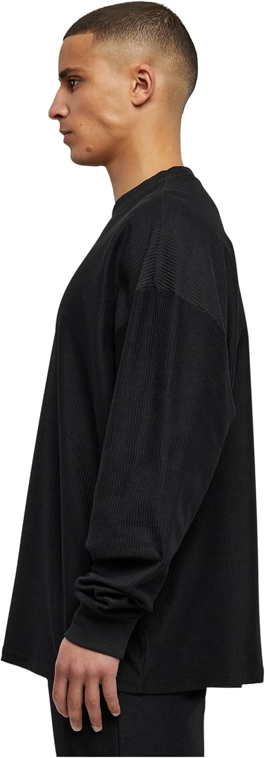 Urban Classics Herren Sweatshirt Rib Terry Boxy Crew, Pullover für Männer in Oversized Optik, in 2 F