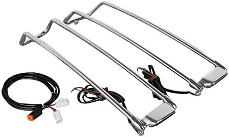 Seitenkoffer-Reling LED für Harley Davidson Road King Classic 98-13 Chrom