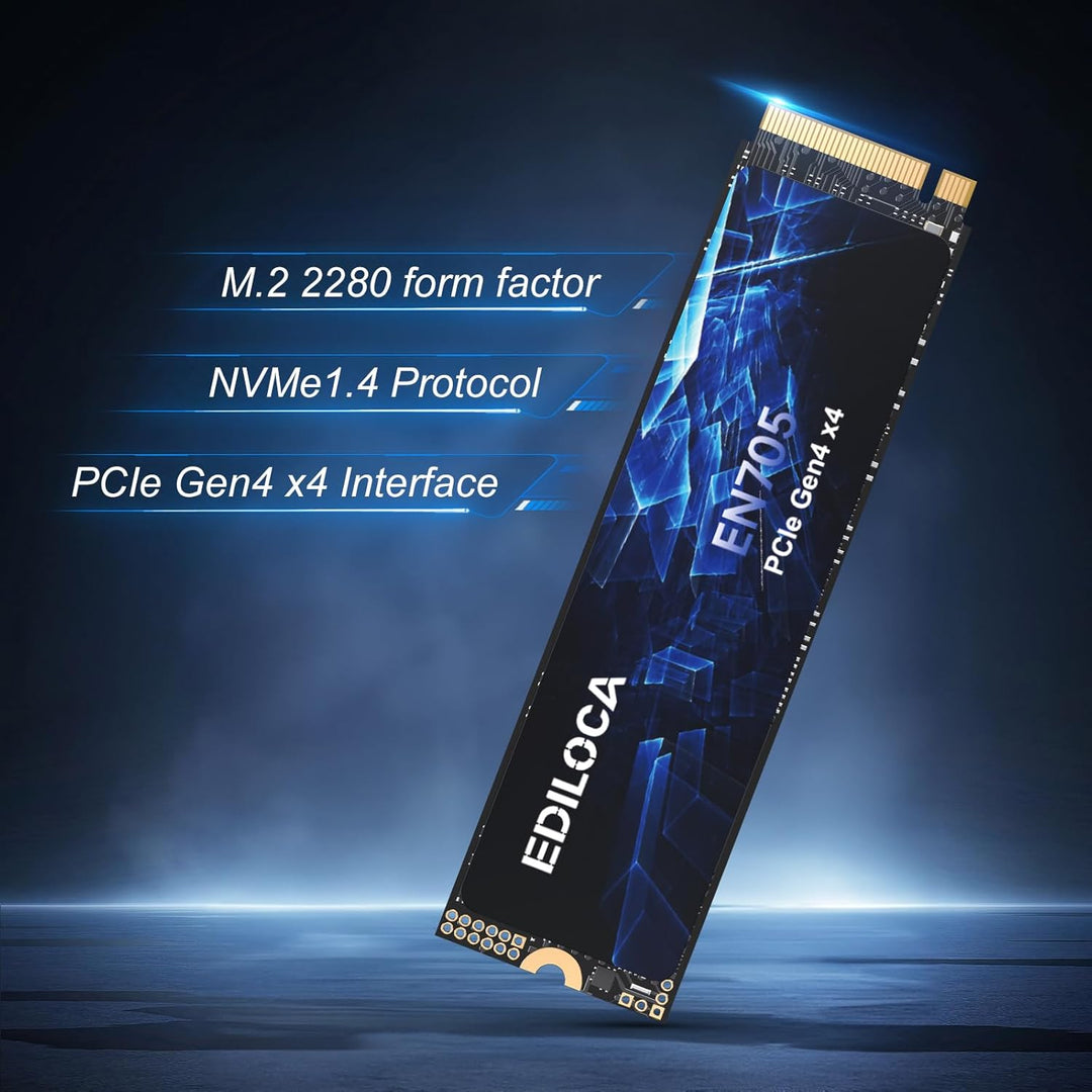 Ediloca M.2 SSD NVMe PCIe Solid State Drives Interne SSD (5000MB/s, 500GB) 500GB 5000MB/s, 500GB 500