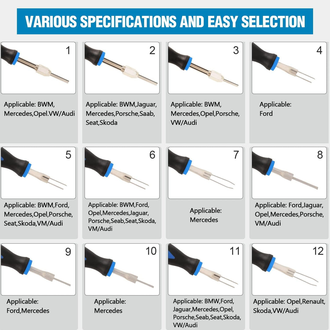 VKALTUL Auspinnwerkzeug kfz Set23-tlg terminal Removal Tool kit, Pin Werkzeug KFZ Stecker terminal a