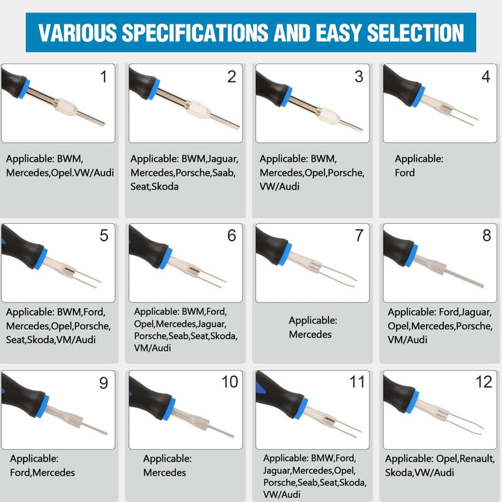 VKALTUL Auspinnwerkzeug kfz Set23-tlg terminal Removal Tool kit, Pin Werkzeug KFZ Stecker terminal a