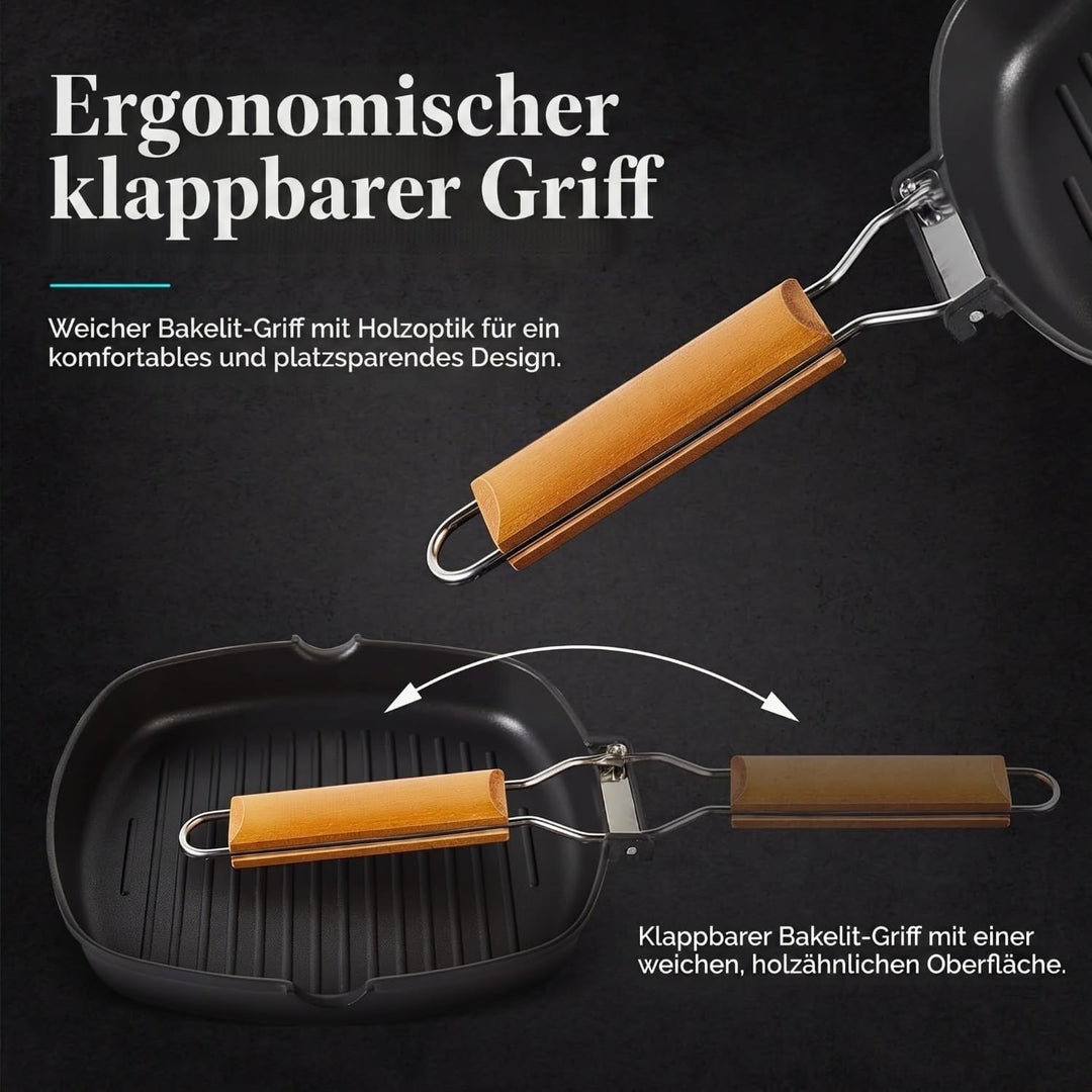 WECOOK! Ecochef - Aluminium Non Stick Grill Pan - 24 X 24 cm, 24 X 24 cm