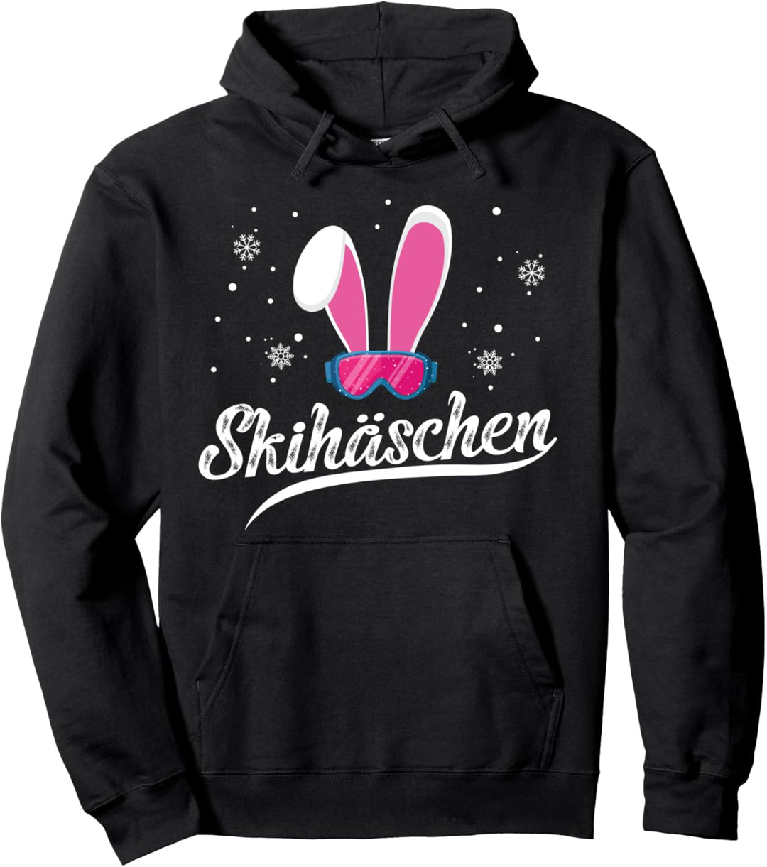 Skihäschen Skihaserl Skibrille Apresski Skihase Party Outfit Pullover Hoodie