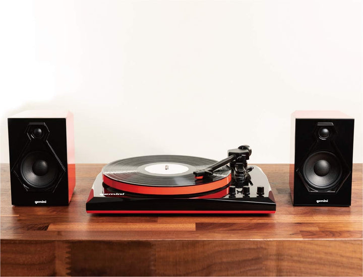 Gemini TT-900 - RED | Plattenspieler mit Soundsystem - Bluetooth - Komplettsystem