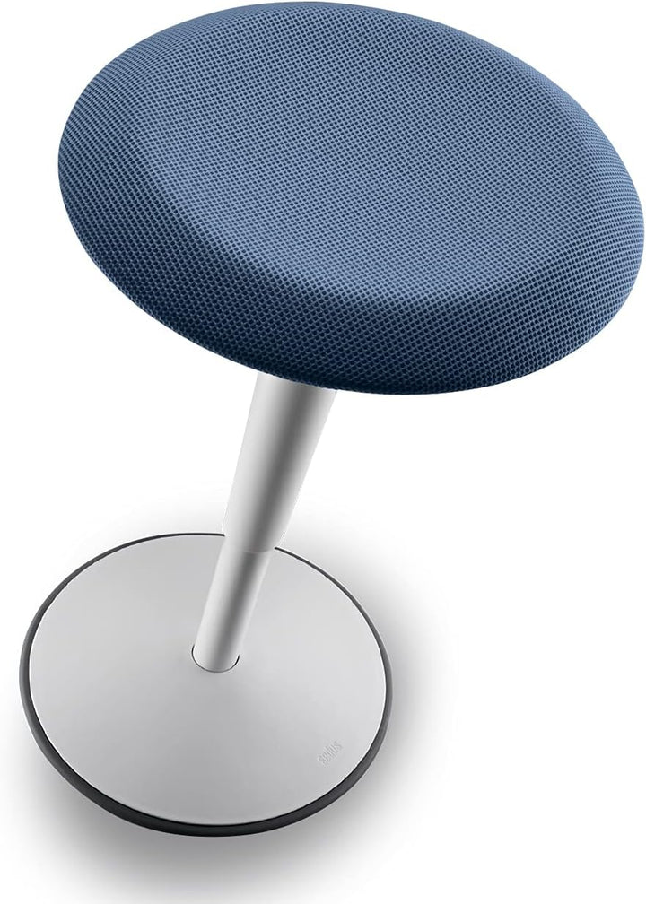 Sedus se:fit, Ergonomischer Hocker, Stehhocker, Stehsitz, Stehhilfe, Blau, Grau, Kunststoff, Gummifu