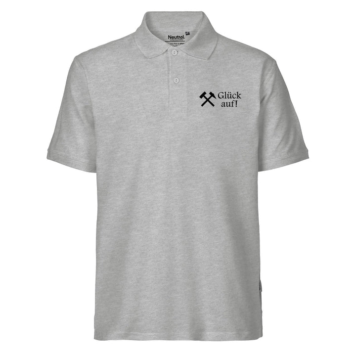 Huuraa Herren Polo Shirt Glück auf! Ruhrpott Bio Baumwolle Fairtrade Poloshirt Geschenkidee S Sport