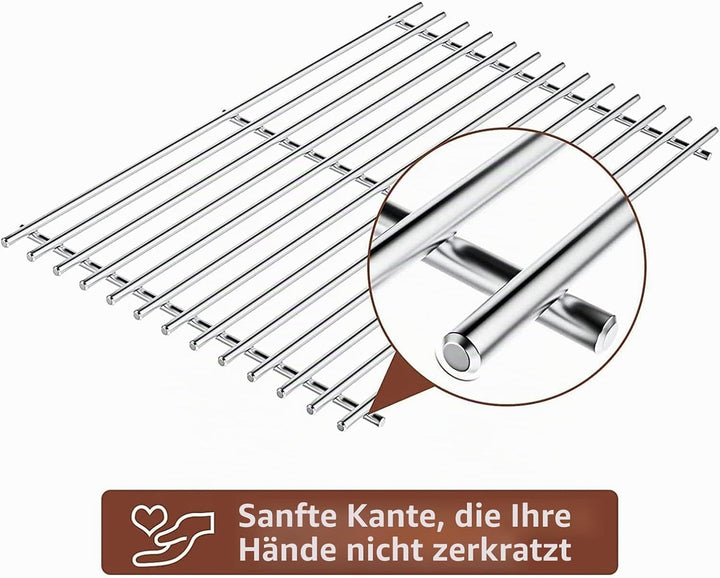 GFTIME 38CM X 28.6CM Edelstahl Grillrost 7521 für Weber Spirit Classic E200 E210 S200 S210 (mit seit