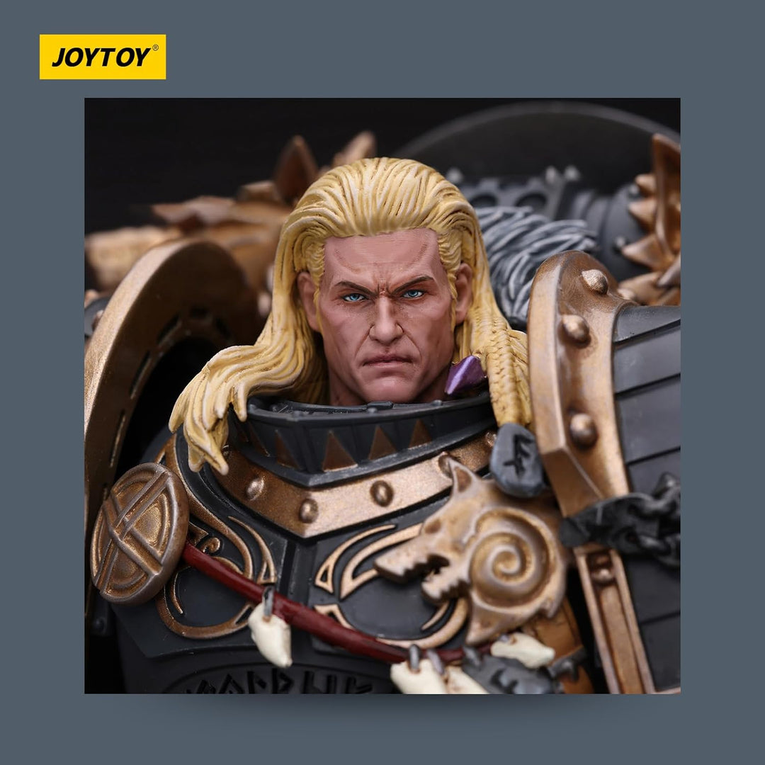 JOYTOY Warhammer 40k Space Wolves Leman Russ Primarch of The VIth Legion 1/18 Action Figur，Kombinier