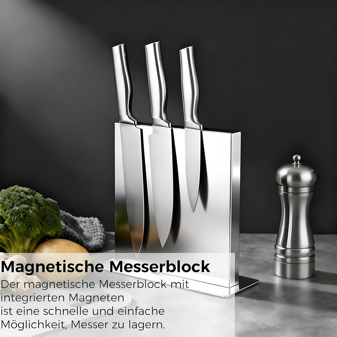 Magnetisches Messerhalter, Edelstahl-Magnetmesserblock-zweiseitige starke Magnetmesserleiste als Sta