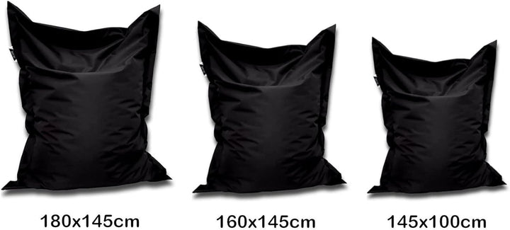 PATCH HOME Orginal Premium Gaming Sitzsack Sitzkissen für In & Outdoor Fertig befüllt in 3 Grössen &