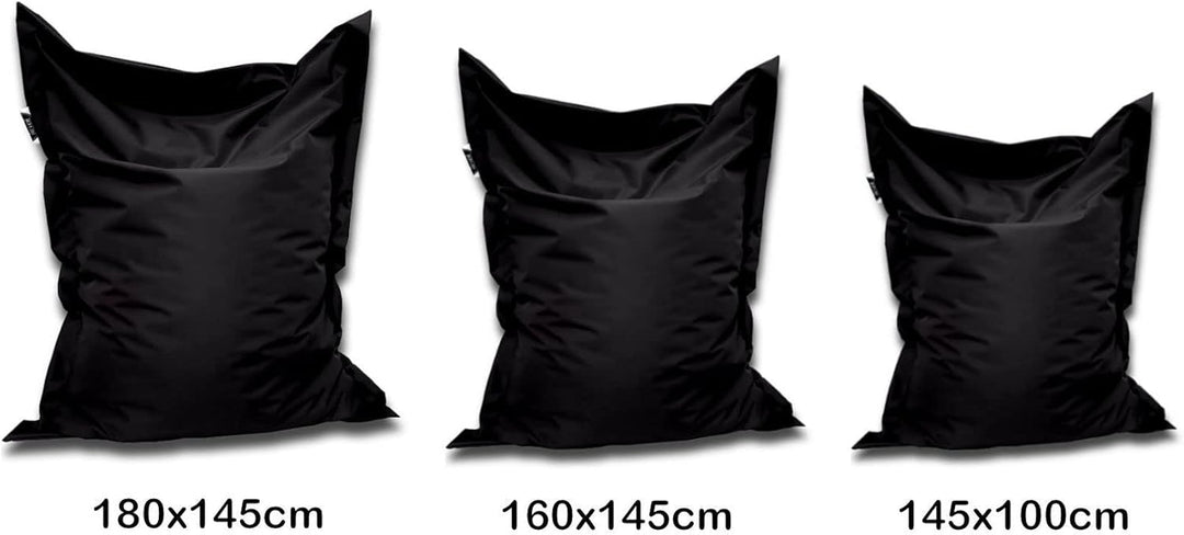PATCH HOME Orginal Premium Gaming Sitzsack Sitzkissen für In & Outdoor Fertig befüllt in 3 Grössen &