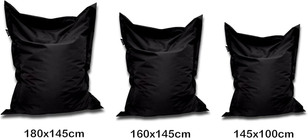 PATCH HOME Orginal Premium Gaming Sitzsack Sitzkissen für In &amp; Outdoor Fertig befüllt in 3 Grössen &amp;