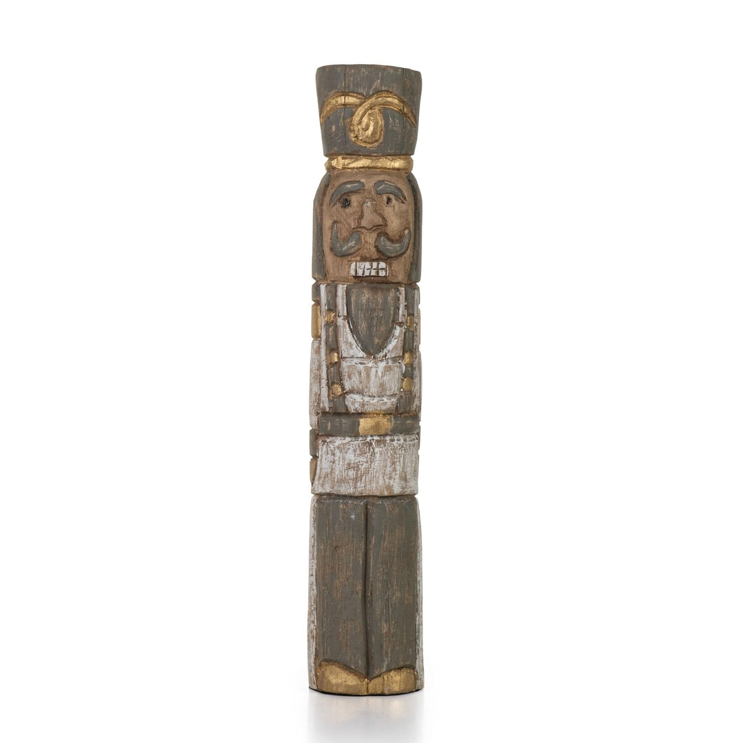 Moritz Nussknacker Holzfigur 43,5 cm handgefertigte Weihnachtsdekoration aus Mangoholz, geschnitzt u