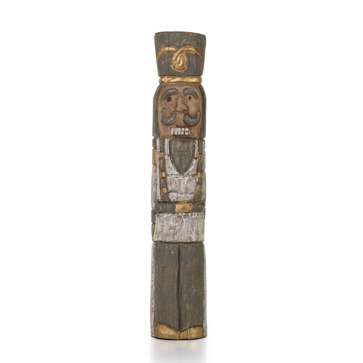 Moritz Nussknacker Holzfigur 43,5 cm handgefertigte Weihnachtsdekoration aus Mangoholz, geschnitzt u